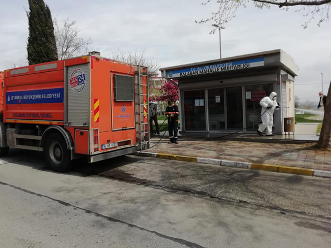 Her yer dezenfekte ediliyor