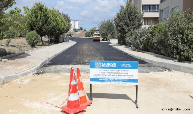 Silivri'de köşe bucak asfaltlanıyor