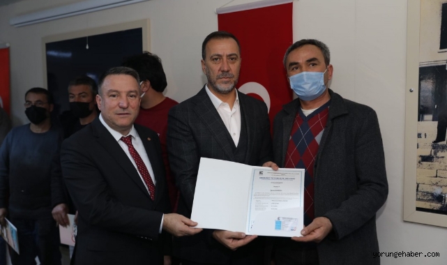 Yılmaz, ustalık belgesi teslim töreninde konuştu...