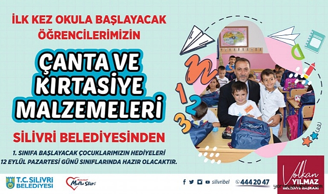 1. Sınıfların okul hediyeleri Yılmaz'dan