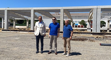 Kaymakam Toğan, Meslek Lisesi inşaatını yerinde inceledi