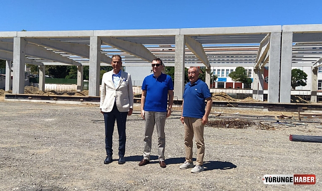 Kaymakam Toğan, Meslek Lisesi inşaatını yerinde inceledi