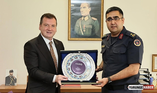 Başkan Balcıoğlu’ndan İlçe Jandarma Komutanı’na ziyaret