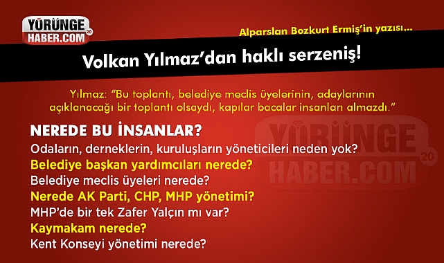 Volkan Yılmaz'dan haklı serzeniş!