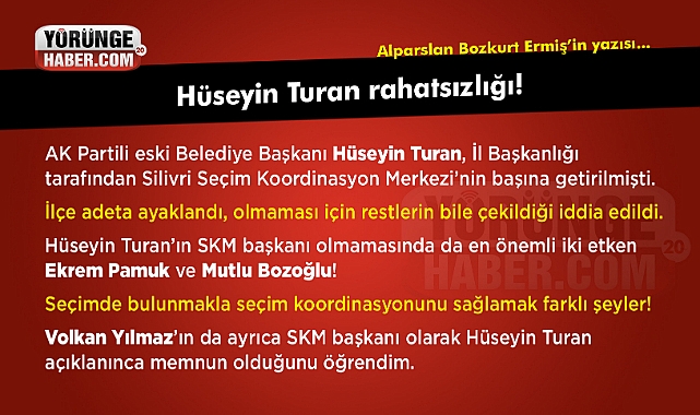 Hüseyin Turan rahatsızlığı!