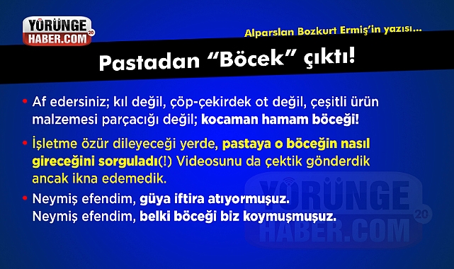 Pastadan "Böcek" çıktı!