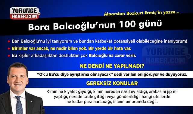 Bora Balcıoğlu'nun 100 günü