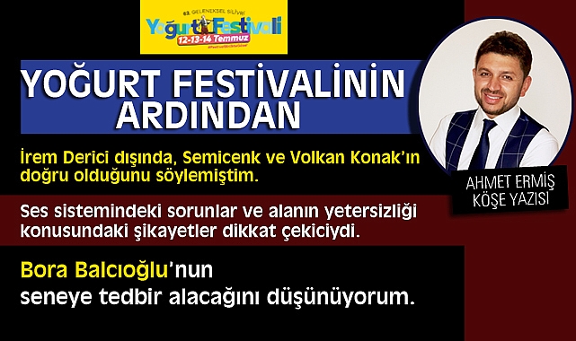 Yoğurt Festivalinin Ardından