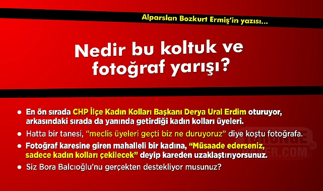 Nedir bu koltuk ve fotoğraf yarışı?