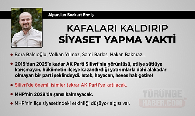 Kafaları kaldırıp siyaset yapma vakti