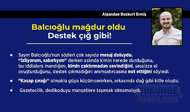Balcıoğlu'na destek çığ gibi!