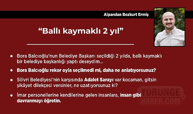 "Ballı kaymaklı 2 yıl"